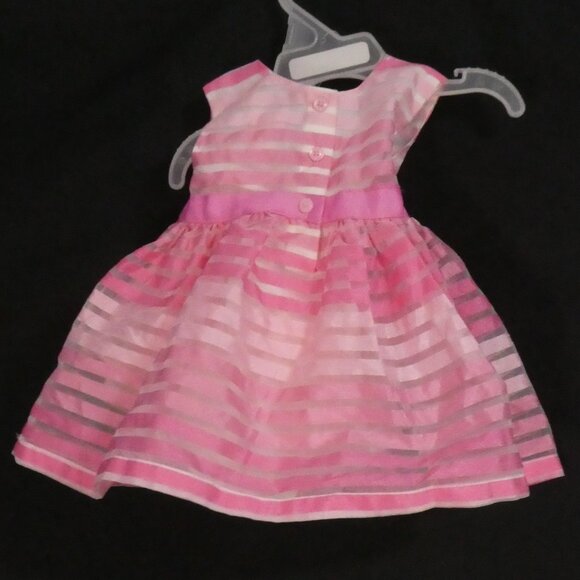 CHILDREN'S PLACE | 0-3 months | Charming Pink Striped Baby Girls Dress | NWT - Picture 2 of 16